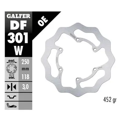 Brzdový kotouč přední GALFER DF301W (GALFER brzdový kotouč přední SUZUKI RM 125/250 85-08, DR-Z 