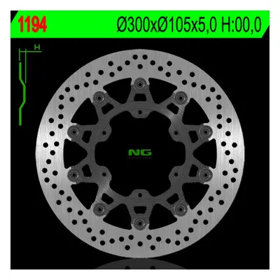 Brzdový kotouč NG Brakes NG1194 (NG přední brzdový kotouč BMW F 650/700/800 GS 93-19 (300X105X5)