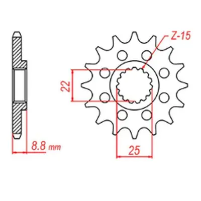 Řetězové kolo přední MTX 10-KT1-13 (JTF1901.13) (MTX PARTS řetězové kolo přední 1248 13 (JTF1901