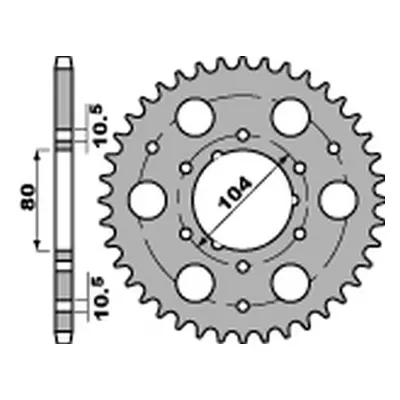 PBR rozeta 4578 36 C45 (JTR1478.36) (Zadní ozubené kolo PBR 4578 36 C45)