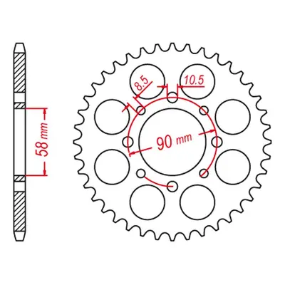 Rozeta MTX 11-RC3-44 (JTR273.44) (MTX PARTS rozeta 279 44 (JTR273.44) (náhrada Z 4668 44))