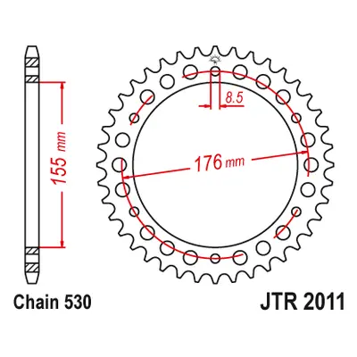 JT Sprockets rozeta JTR2011.43 (439243JT) (Zadní ozubené kolo JT Sprockets JTR2011.43)