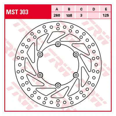 Brzdový kotouč TRW LUCAS MST303 (TRW ZF přední brzdový kotouč GAS GAS EC 125 99-, EC 200/250 99