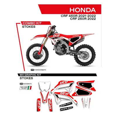 Sada samolepek (dýhy) UFO AD006070 (UFO sada samolepek (dýhy) HONDA CRF 250R 22; CRF 450R 21-22 