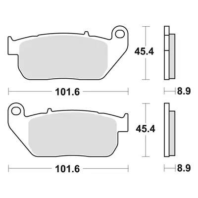 TRW ZF brzdové destičky KH381 sintrované STREET HARLEY-DAVIDSON XL 883 03-15, XL 1200 04-13, pře