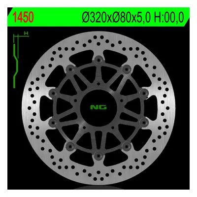 Brzdový kotouč přední NG NG1450 (NG brzdový kotouč přední MV MV AUGUSTA 675/800/1000 11-18 (320X