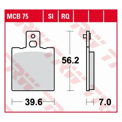 TRW ZF brzdové destičky KH47 organické APRILIA AF-1 / ET 50 87-90, AF-1 125 88-92, RS 250 95-02,