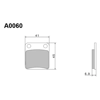 Brzdové destičky NISSIN A0060 (NISSIN brzdové destičky KH54 / KH257 PREMIUM SEMI-METALLIC (sint