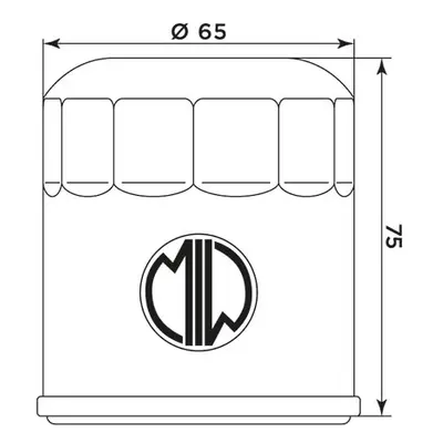 Olejový filtr MIW/MEIWA KT8005 (268156) (50) (MIW/MEIWA olejový filtr OEM 58338045101, 583380450