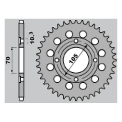 CHT rozeta 278 38 HONDA CB 250 360 400 73-79 (278-38) (JTR278.38) (CHT rozeta 278 38 HONDA CB 25