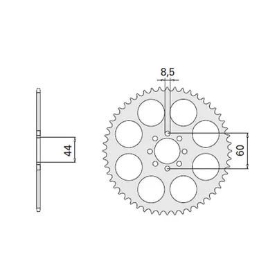 CHT rozeta 4461 52 YAMAHA DT 50R 99-02 (2078-52) (JTR1832.52) (CHT rozeta 4461 52 YAMAHA DT 50R 