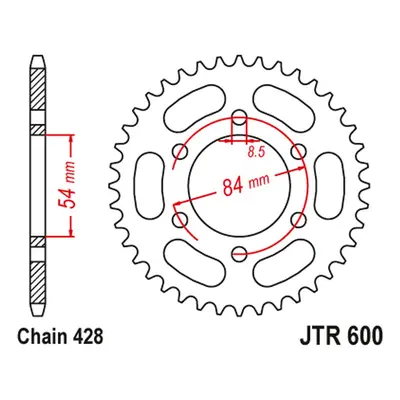 Rozeta JT SPROCKETS JTR600.52 (119752JT) (JT rozeta 1197 52 (119752JT))