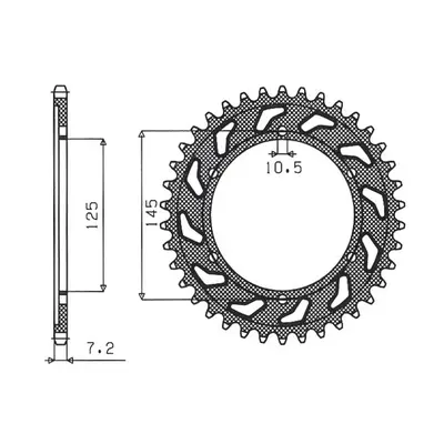 Rozeta SUNSTAR SUN1-4544-42 (96-98, JTR867.42, 86942JT) (SUNSTAR rozeta 869 42 (96-98) (JTR867.4