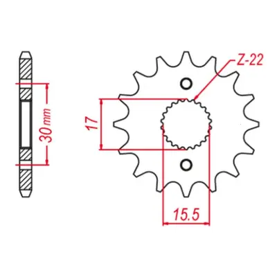 Ozubené kolo přední SUPERSPROX CST-1256-13.1 (33213, 86-02, 96-02, 03-07, 03-07, 04-22, 04-12, 0