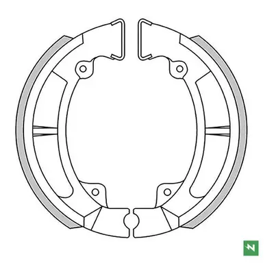 Brzdové čelisti - pakny zadní NEWFREN GF1236 (NEWFREN brzdové čelisti - pakny zadní KAWASAKI KLR