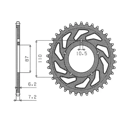 Rozeta SUNSTAR SUN1-4386-45 (JTR807.45, 82845JT) (SUNSTAR rozeta 828 45 (JTR807.45) (82845JT))