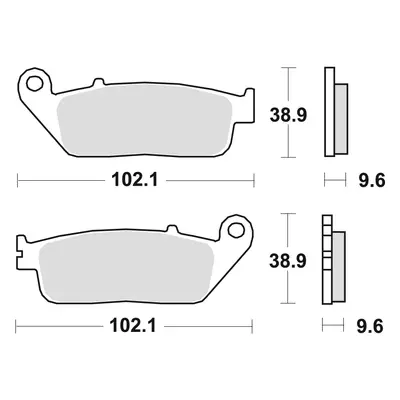 TRW ZF brzdové destičky KH196 sintrované STREET CBF 500 13-, CBF 650 14-, VT 750 97-14, CBF 1000