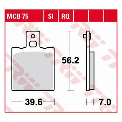 Brzdové destičky TRW LUCAS MCB75RQ (KH047) (TRW LUCAS ZF brzdové destičky KH047 organické SPORT 