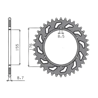 Rozeta SUNSTAR SUN1-5698-43 (JTR2011.43, 439243JT) (SUNSTAR rozeta 4392 43 (JTR2011.43) (439243J