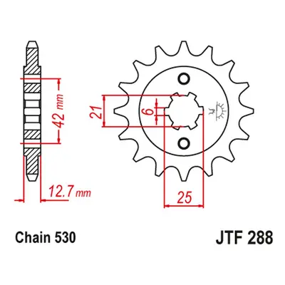 Ozubené kolo přední JT SPROCKETS JTF288.15 (28815JT, -2) (JT ozubené kolo přední 288 15 (28815JT