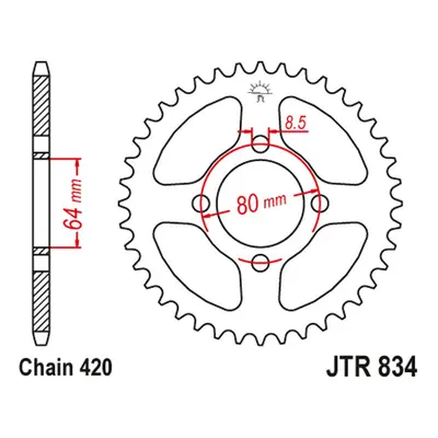 Rozeta JT SPROCKETS JTR834.28 (83428JT) (JT rozeta 834 28 (83428JT))