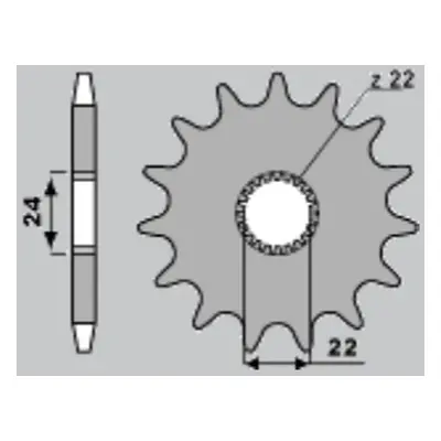 PBR ozubené kolo 406 14 18NC (88-93) (Přední ozubené kolo PBR 406 14 18NC)