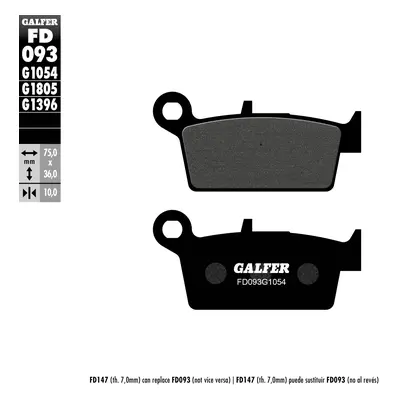 Brzdové destičky Galfer FD093G1054 (KH131) (GALFER brzdové destičky KH131 polokovové)