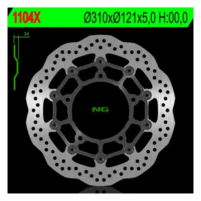 Brzdový kotouč NG Brakes NG1104X (NG přední brzdový kotouč SUZUKI B-KING 07-13, GSF650/1250 07-1