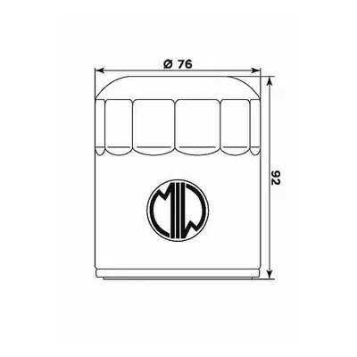 Olejový filtr MIW/MEIWA BU10002 (268171) (HF171B, 50) (MIW/MEIWA olejový filtr OEM 63798-99, 637