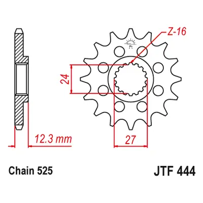 JT Sprockets ozubené kolo JTF444.17 (230917JT) (Přední ozubené kolo JT Sprockets JTF444.17)