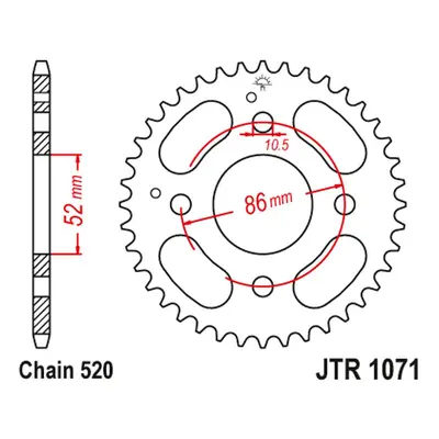 Rozeta JT SPROCKETS JTR1071.31 (462131JT) (JT rozeta 4621 31 (462131JT))