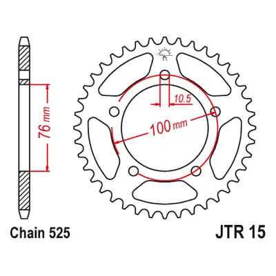 JT Sprockets rozeta JTR15.44 (Zadní ozubené kolo JT Sprockets JTR15.44)