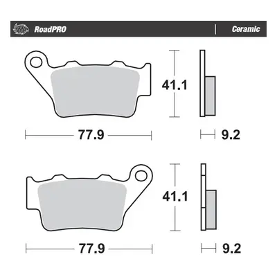 Brzdové destičky MOTO-MASTER 403404 (MOTO-MASTER brzdové destičky KH208 / KH213 ROADPRO keramick