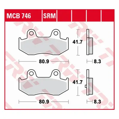 TRW ZF brzdové destičky KH323 organické KAWASAKI SC 250 EPSILON 02, SUZUKI AN 400 BURGMAN 03-06,