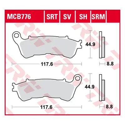 Brzdové destičky TRW LUCAS MCB776 (KH388) (TRW LUCAS brzdové destičky KH388 organické HONDA CBF 