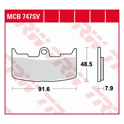 Brzdové destičky TRW LUCAS MCB747SV (KH345) (TRW ZF brzdové destičky KH345 sintrované STREET BUE