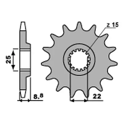 PBR ozubené kolo 1248 14 18NC (12481418NC) (Přední ozubené kolo PBR 12481418NC)