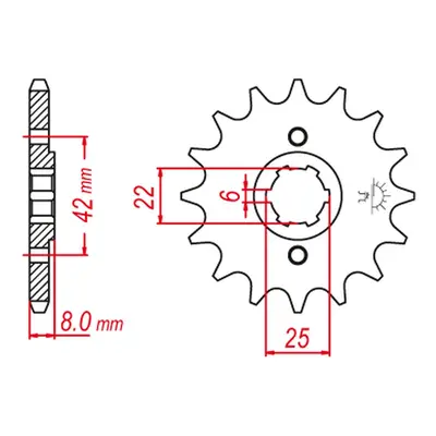 Ozubené kolo přední GROSSKOPF 28114G (XL600R/RM-1, JTF281.14) (GROSSKOPF ozubené kolo přední 281