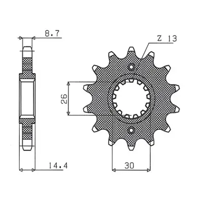 Ozubené kolo přední SUNSTAR SUN51216 (JTF339.16, 33916JT) (SUNSTAR ozubené kolo přední 339 16 (J