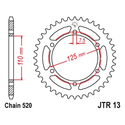 JT Sprockets rozeta JTR13.39 (151439JT) (Zadní ozubené kolo JT Sprockets JTR13.39)