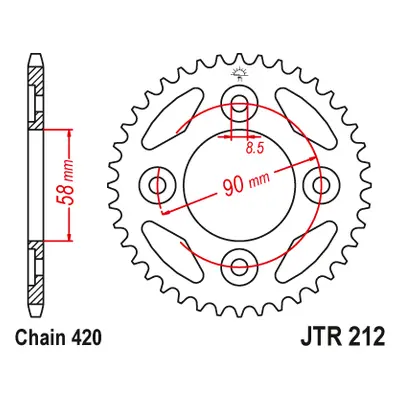 JT Sprockets rozeta JTR212.37 (Zadní ozubené kolo JT Sprockets JTR212.37)