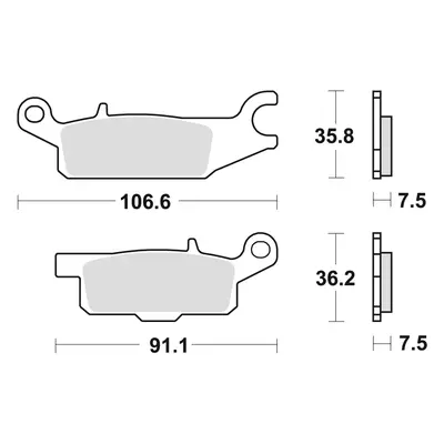 TRW ZF brzdové destičky KH443 sintrované OFFROAD YAMAHA raptor YFM 250 08-20, GRIZZLY YFM 550 09