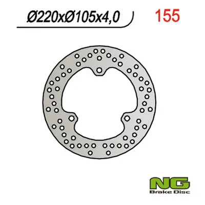 Brzdový kotouč NG Brakes NG155 (NG TARCZA HAMULCOWA TYŁ HONDA X8R 98-04 (220X105X4))