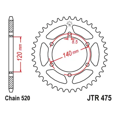 Rozeta JT SPROCKETS JTR475.42 (47542JT) (JT rozeta 475 42 (47542JT))