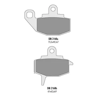 Brzdové destičky DELTA BRAKING DB2160OR-D (DELTA BRAKING brzdové destičky KH130 - nahrazuje DB21