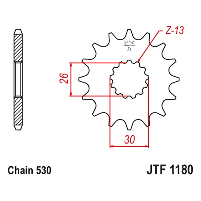 JT Sprockets ozubené kolo JTF1180.18 (209018JT) (Přední ozubené kolo JT Sprockets JTF1180.18)