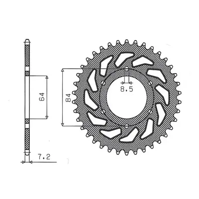 Rozeta SUNSTAR SUN1-2132-53 (JTR809.53, 80953JT) (SUNSTAR rozeta 809 53 (JTR809.53) (80953JT))