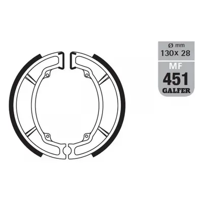 Brzdové čelisti - pakny zadní GALFER MF451G2165 (GALFER brzdové čelisti - pakny zadní SH506 YAMA