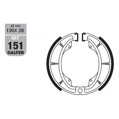 Brzdové čelisti - pakny zadní GALFER MF151G2165 (GALFER brzdové čelisti - pakny zadní SH602 KAWA