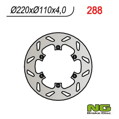 Brzdový kotouč NG Brakes NG288 (NG brzdový kotouč zadní APRILIA RS 125`92-96, RX 125`89-00, PEGA